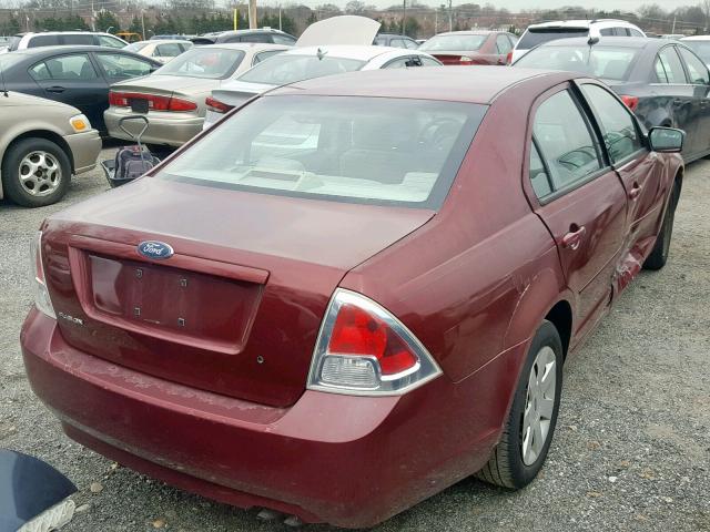 3FAFP06Z66R143917 - 2006 FORD FUSION S MAROON photo 4