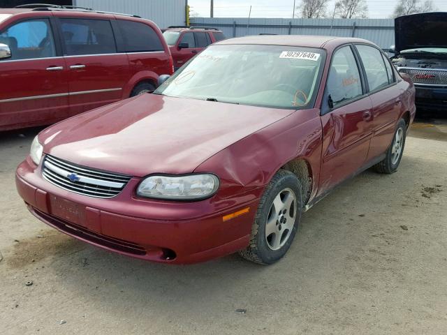 1G1ND52F14M549187 - 2004 CHEVROLET CLASSIC MAROON photo 2