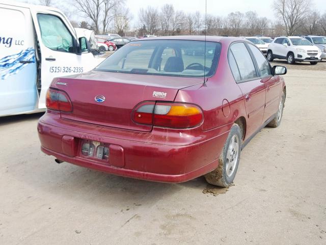 1G1ND52F14M549187 - 2004 CHEVROLET CLASSIC MAROON photo 4