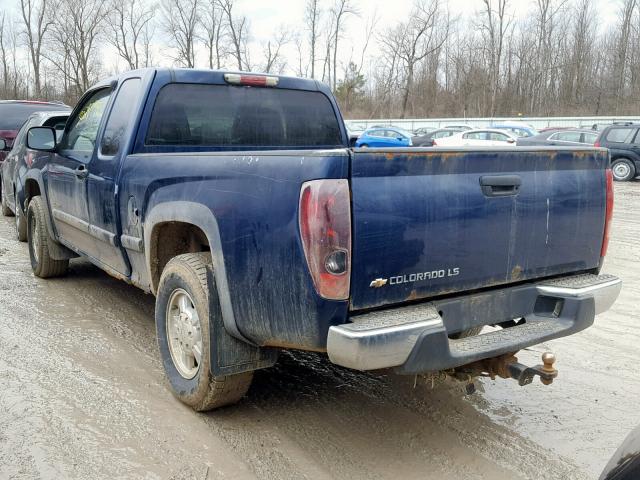 1GCDT196348143473 - 2004 CHEVROLET COLORADO BLUE photo 3