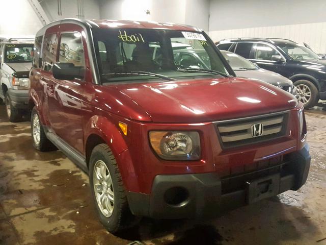 5J6YH28738L010891 - 2008 HONDA ELEMENT EX RED photo 1