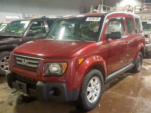 5J6YH28738L010891 - 2008 HONDA ELEMENT EX RED photo 2