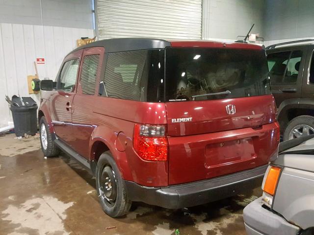 5J6YH28738L010891 - 2008 HONDA ELEMENT EX RED photo 3