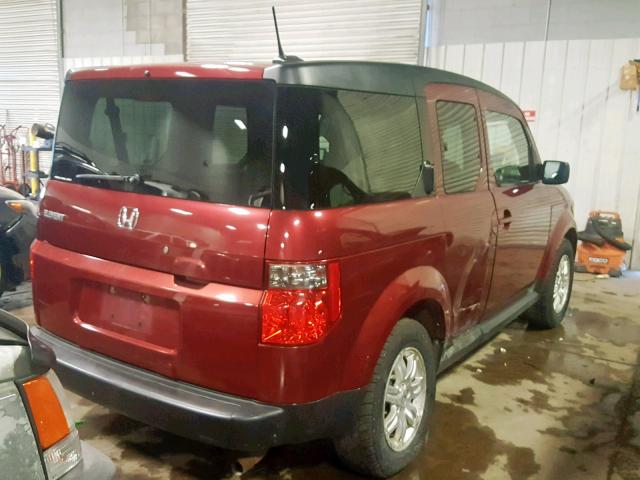 5J6YH28738L010891 - 2008 HONDA ELEMENT EX RED photo 4