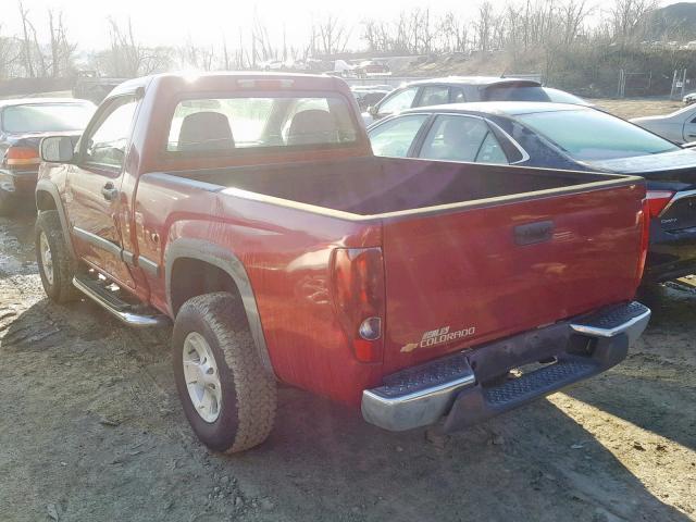 1GCDT148168200619 - 2006 CHEVROLET COLORADO MAROON photo 3