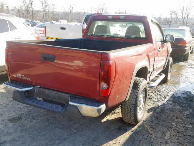 1GCDT148168200619 - 2006 CHEVROLET COLORADO MAROON photo 4