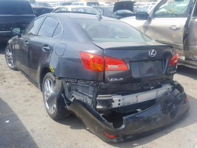 JTHBK262775035993 - 2007 LEXUS IS 250 GRAY photo 3