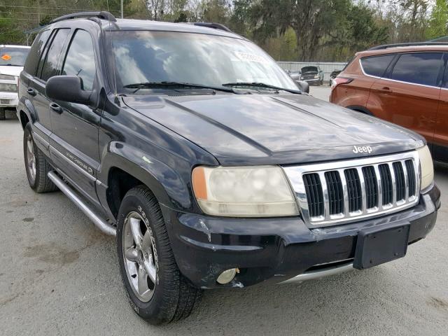 1J8GX68J94C114716 - 2004 JEEP GRAND CHER BLACK photo 1