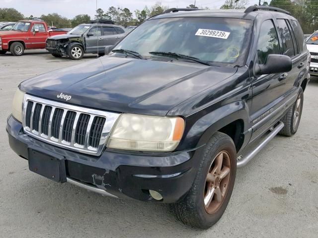 1J8GX68J94C114716 - 2004 JEEP GRAND CHER BLACK photo 2