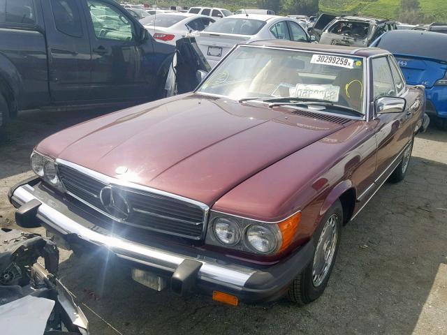 WDBBA48D7JA079312 - 1988 MERCEDES-BENZ 560 SL BROWN photo 2