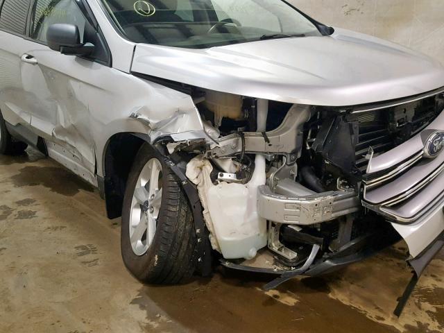 2FMPK4G94HBC57642 - 2017 FORD EDGE SE SILVER photo 9