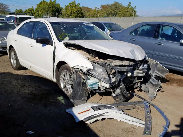 3FAHP0GA0CR349568 - 2012 FORD FUSION S WHITE photo 1