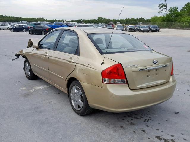 KNAFE221495659791 - 2009 KIA SPECTRA EX GOLD photo 3