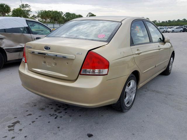 KNAFE221495659791 - 2009 KIA SPECTRA EX GOLD photo 4