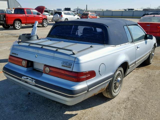 1MEBM6032HH643231 - 1987 MERCURY COUGAR LS BLUE photo 4