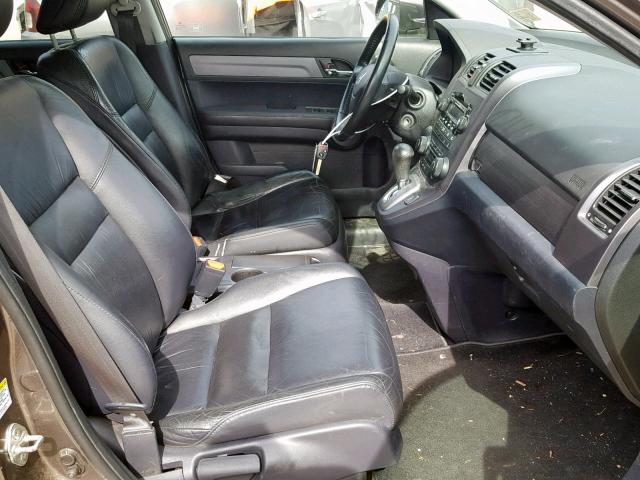 5J6RE38739L025461 - 2009 HONDA CR-V EXL BROWN photo 5