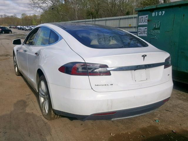 5YJSA1CN7DFP26738 - 2013 TESLA MODEL S WHITE photo 3