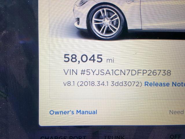 5YJSA1CN7DFP26738 - 2013 TESLA MODEL S Սպիտակ լուսանկար 8