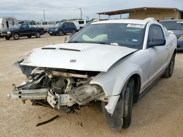 1ZVFT80N855191895 - 2005 FORD MUSTANG WHITE photo 2