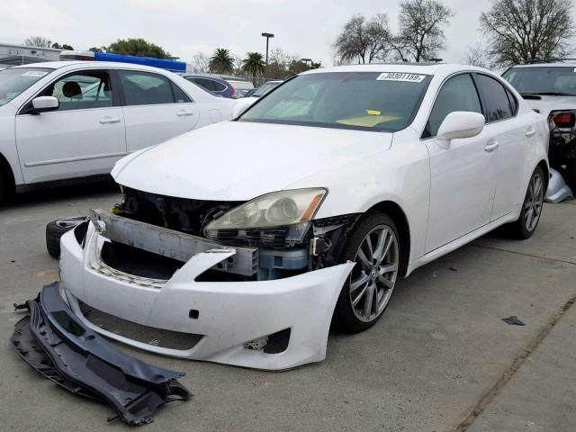 JTHBK262185079277 - 2008 LEXUS IS 250 WHITE photo 2