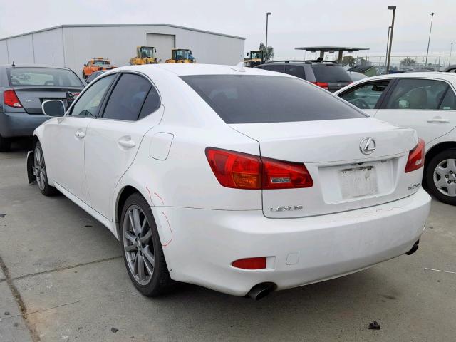 JTHBK262185079277 - 2008 LEXUS IS 250 WHITE photo 3