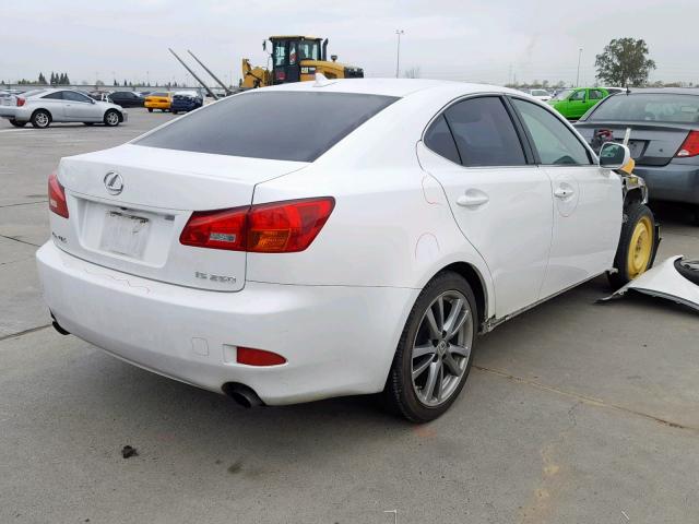 JTHBK262185079277 - 2008 LEXUS IS 250 WHITE photo 4