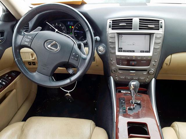 JTHBK262185079277 - 2008 LEXUS IS 250 WHITE photo 9