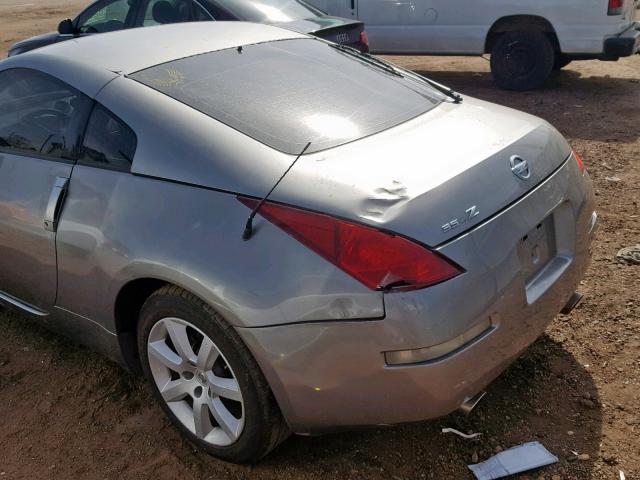 JN1AZ34D03T113221 - 2003 NISSAN 350Z COUPE SILVER photo 9