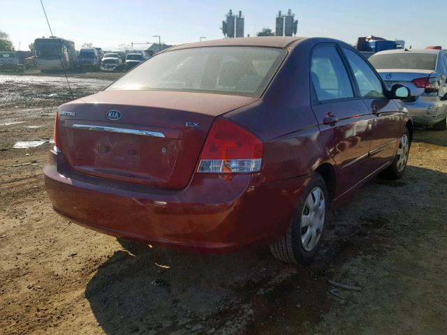 KNAFE122485511612 - 2008 KIA SPECTRA EX BURGUNDY photo 4