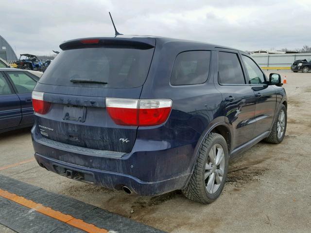 1C4SDJCT2CC314535 - 2012 DODGE DURANGO R/ BLUE photo 4