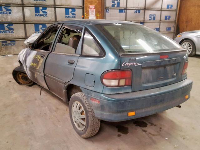 KNJLT06HXT6193872 - 1996 FORD ASPIRE GREEN photo 3