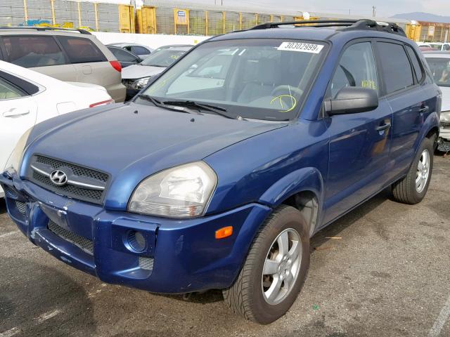 KM8JM12B55U170668 - 2005 HYUNDAI TUCSON GL BLUE photo 2