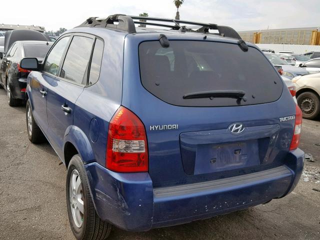 KM8JM12B55U170668 - 2005 HYUNDAI TUCSON GL BLUE photo 3