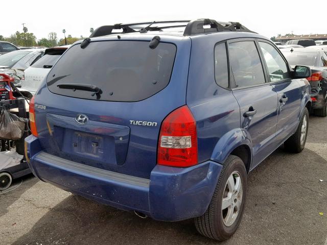 KM8JM12B55U170668 - 2005 HYUNDAI TUCSON GL BLUE photo 4