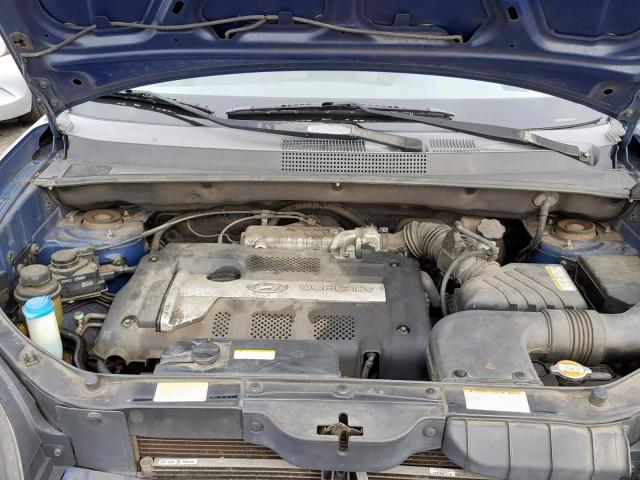 KM8JM12B55U170668 - 2005 HYUNDAI TUCSON GL BLUE photo 7