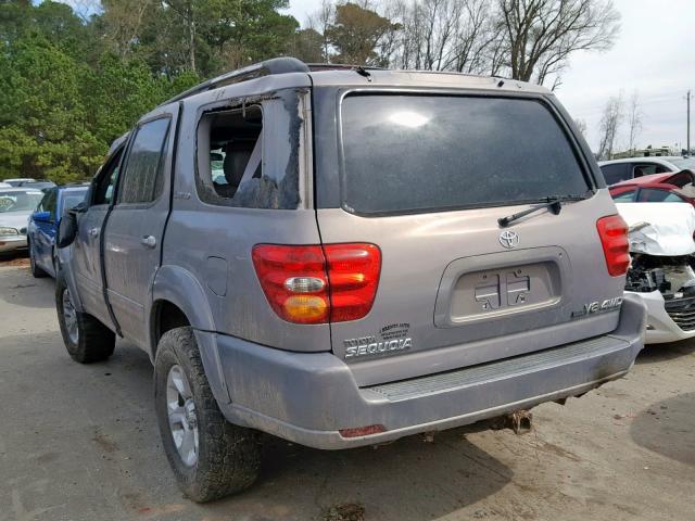 5TDBT48A32S057569 - 2002 TOYOTA SEQUOIA LI GRAY photo 3