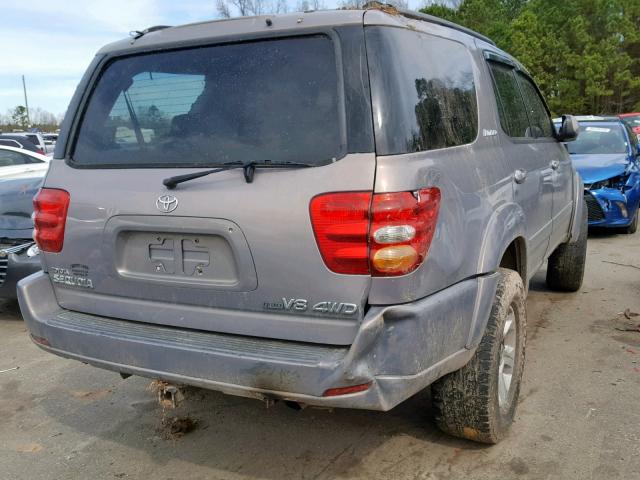 5TDBT48A32S057569 - 2002 TOYOTA SEQUOIA LI GRAY photo 4