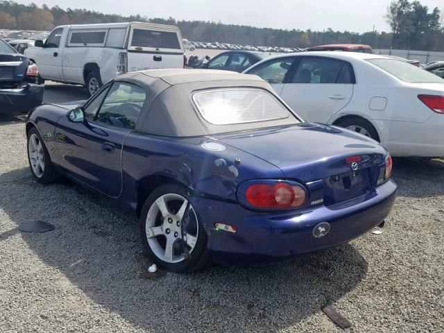 JM1NB353230305279 - 2003 MAZDA MX-5 MIATA BLUE photo 3