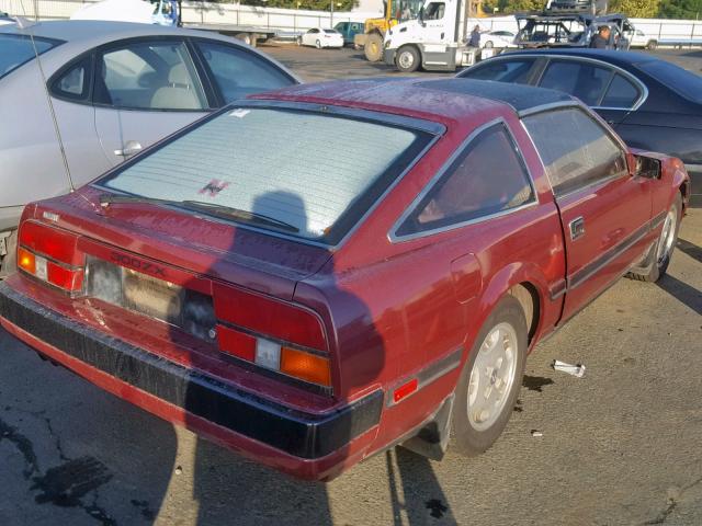 JN1HZ16S0FX053386 - 1985 NISSAN 300ZX 2+2 RED photo 4