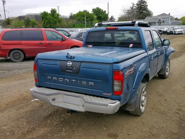 1N6MD27Y51C396971 - 2001 NISSAN FRONTIER C BLUE photo 4