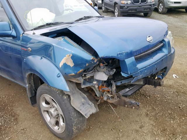 1N6MD27Y51C396971 - 2001 NISSAN FRONTIER C BLUE photo 9