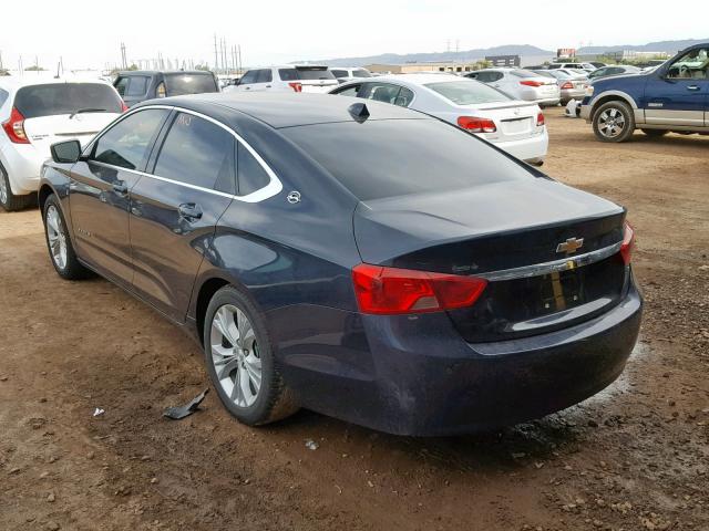 2G1125S35E9236491 - 2014 CHEVROLET IMPALA LT BLUE photo 3