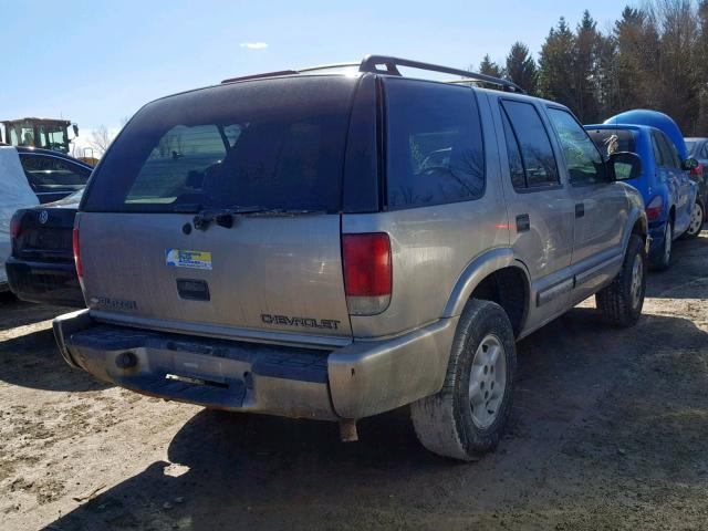 1GNDT13W3Y2166325 - 2000 CHEVROLET BLAZER TAN photo 4