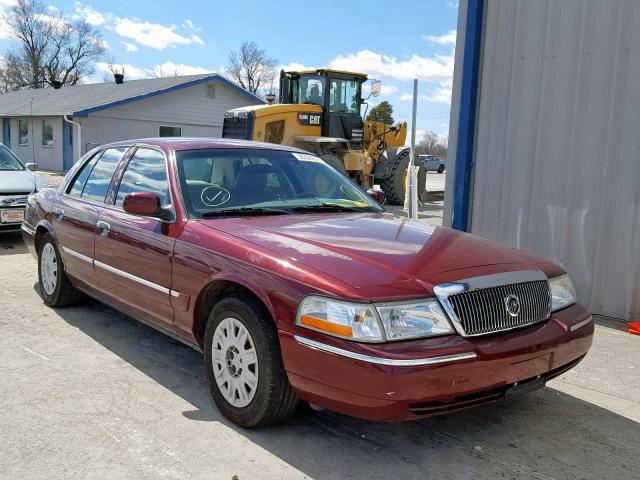 2MEFM74W35X657646 - 2005 MERCURY GRAND MARQ MAROON photo 1