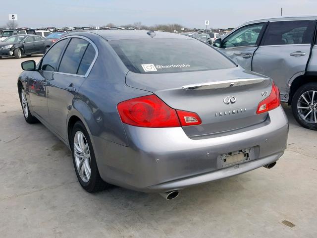 JN1CV6AP4AM406714 - 2010 INFINITI G37 BASE GRAY photo 3