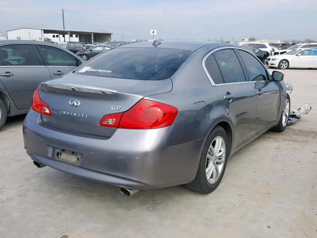 JN1CV6AP4AM406714 - 2010 INFINITI G37 BASE GRAY photo 4