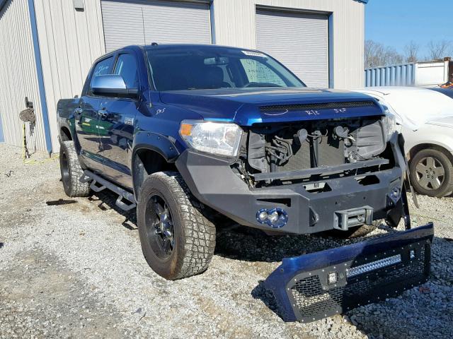 5TFAW5F10EX405869 - 2014 TOYOTA TUNDRA CRE BLUE photo 1