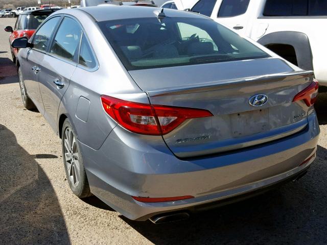 5NPE34AF8FH090761 - 2015 HYUNDAI SONATA SPO GRAY photo 3