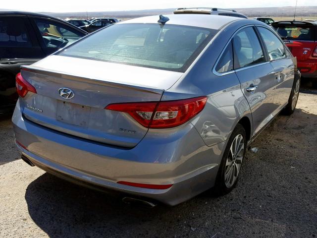 5NPE34AF8FH090761 - 2015 HYUNDAI SONATA SPO GRAY photo 4