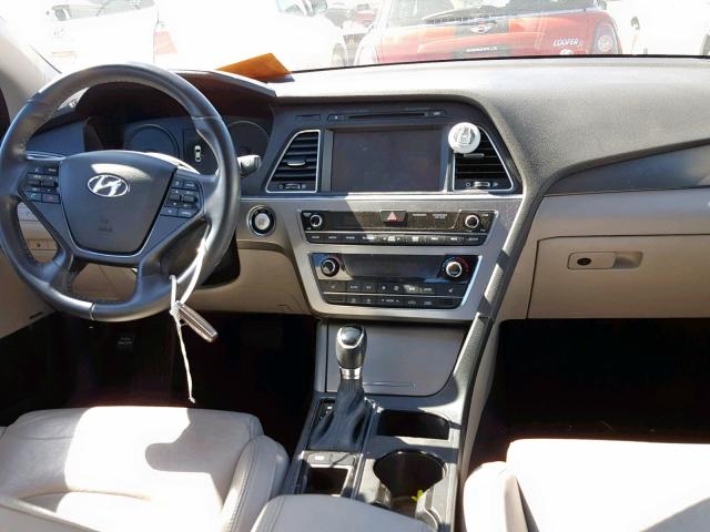 5NPE34AF8FH090761 - 2015 HYUNDAI SONATA SPO GRAY photo 9